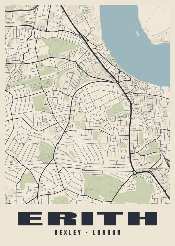 Erith Heritage Street Map Poster