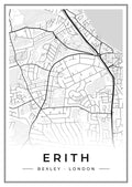 Street map poster of Erith, Bexley, London