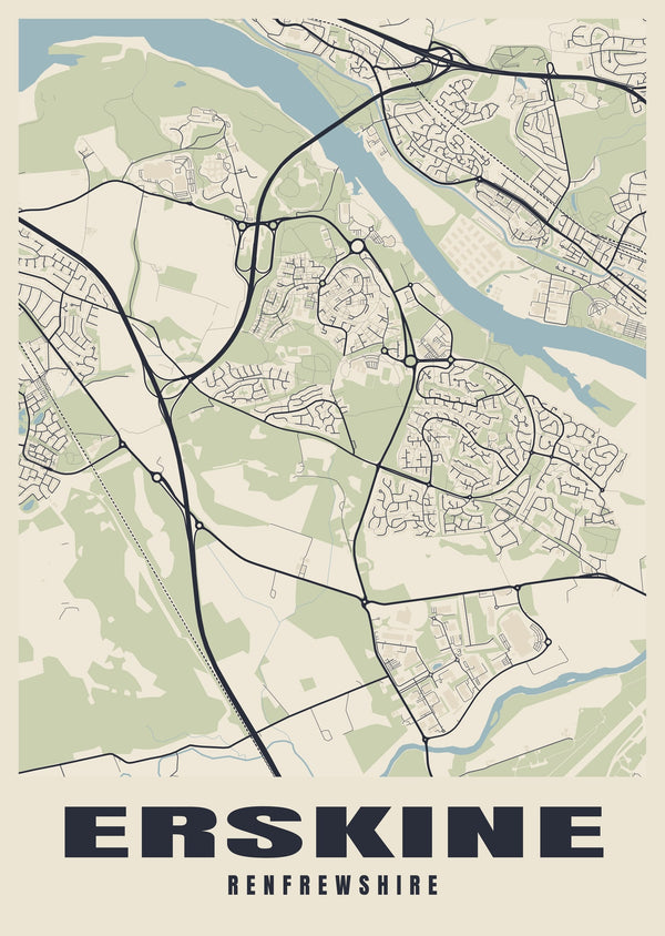 Erskine Street Map Poster