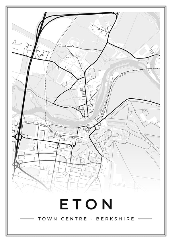Eton Town Centre Street Map Poster