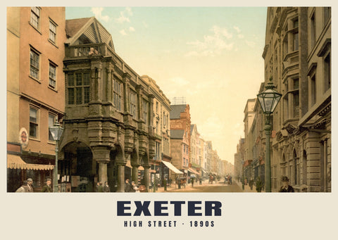 High Street, Exeter, ca. 1890–1900 Heritage Print