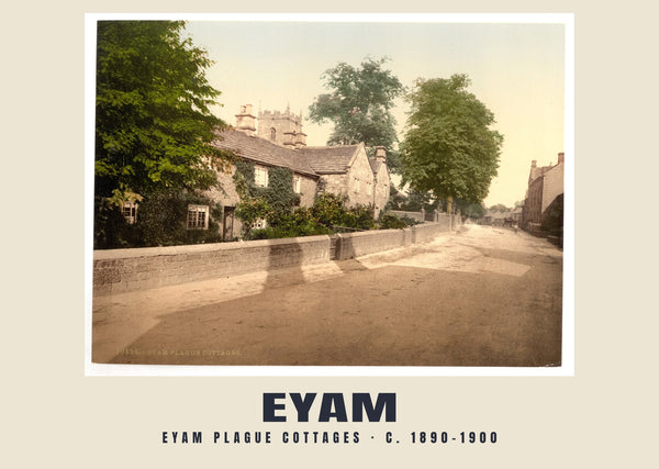 Eyam Plague Cottages, c. 1890–1900 Heritage Print