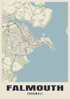 Street map poster of Falmouth, Cornwall