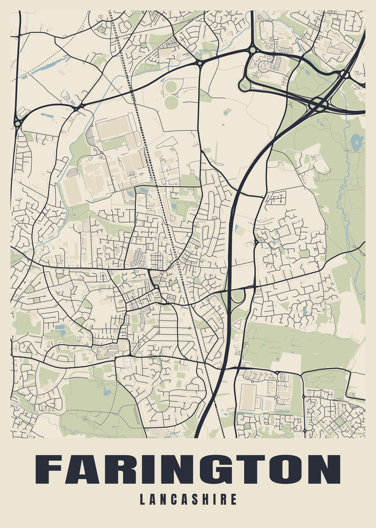 Farington Street Map Poster
