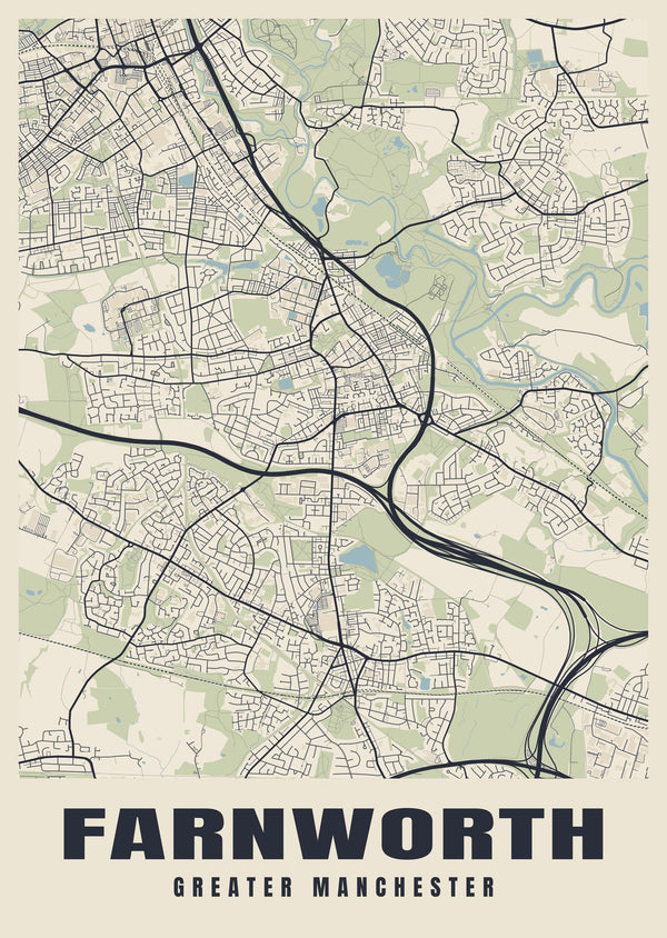 Farnworth Street Map Poster