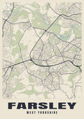 Street map poster of Farsley, West Yorkshire