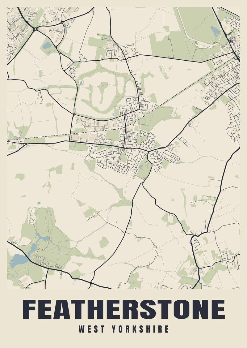 Featherstone Street Map Poster