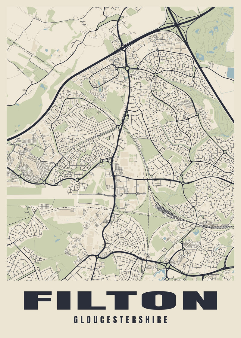 Filton Street Map Poster