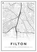 Street map poster of Filton town centre, Gloucestershire