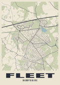 Street map poster of Fleet, Hampshire
