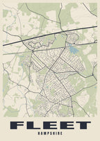 Street map poster of Fleet, Hampshire
