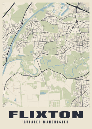 Flixton Street Map Poster