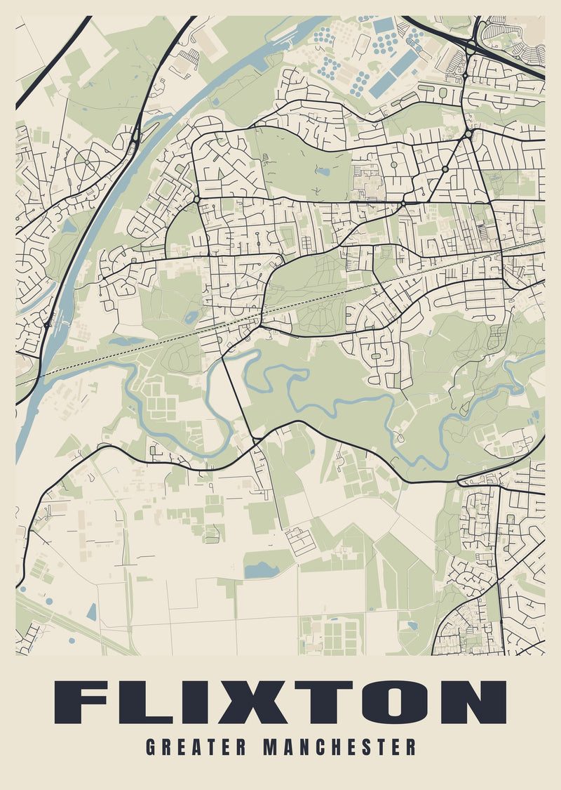 Flixton Street Map Poster