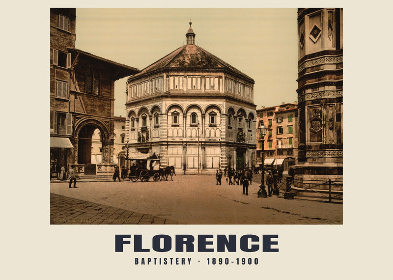 Battistero, Firenze — 1890–1900 · Stampa di fotocromo d’epoca