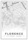 Street map poster of Florence city centre, Tuscany