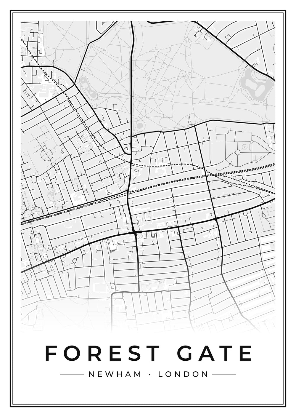 Forest Gate Street Map Poster