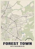 Street map poster of Forest Town, Nottinghamshire