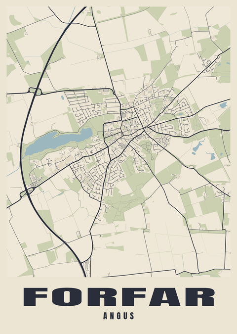 Forfar Street Map Poster