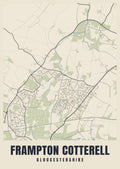 Street map poster of Frampton Cotterell, Gloucestershire