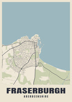 Street map poster of Fraserburgh, Aberdeenshire