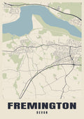 Street map poster of Fremington, Devon