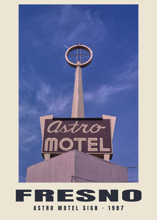 Astro Motel Sign, Fresno, California — 1987 · Tirage photographique historique