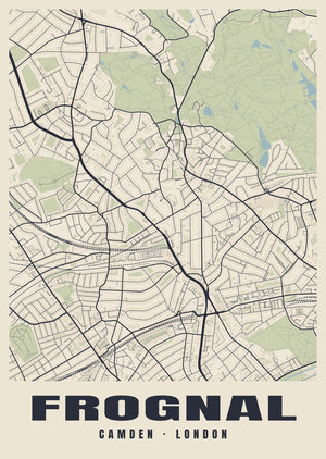 Frognal Heritage Street Map Poster