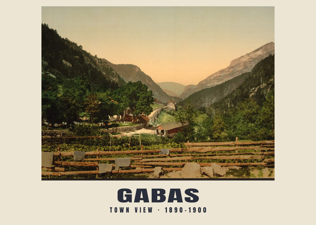 Vue de la ville, Gabas, 1890–1900