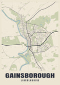 Street map poster of Gainsborough, Lincolnshire
