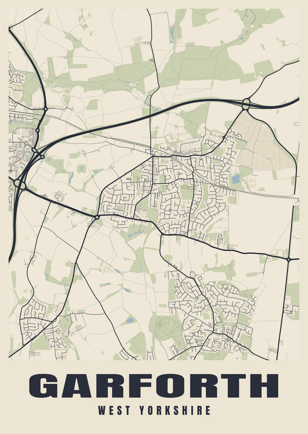 Garforth Street Map Poster