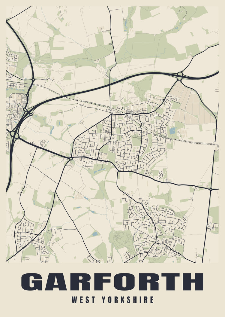 Garforth Street Map Poster