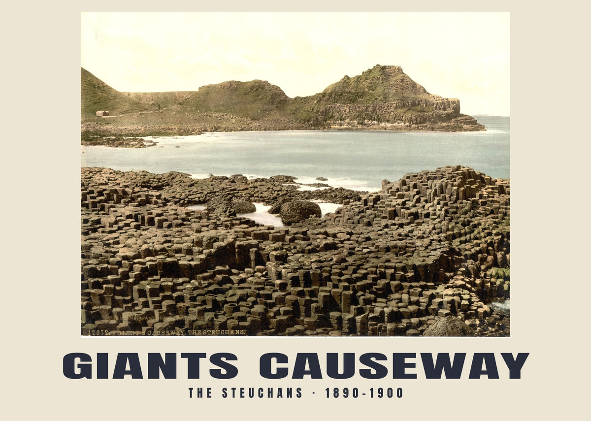 The Steuchans, Giants Causeway — Vintage photochrom print, 1890–1900