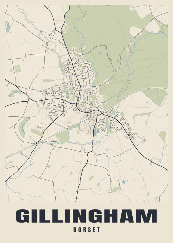 Gillingham Street Map Poster