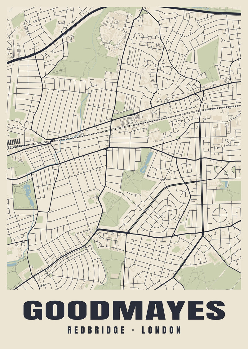 Goodmayes Heritage Street Map Poster