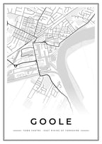 Street map poster of Goole town centre, East Riding of Yorkshire