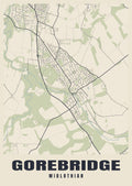 Street map poster of Gorebridge, Midlothian