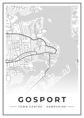 Street map poster of Gosport town centre, Hampshire