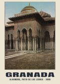Alhambra, Patio de los Leones, Granada, 1890