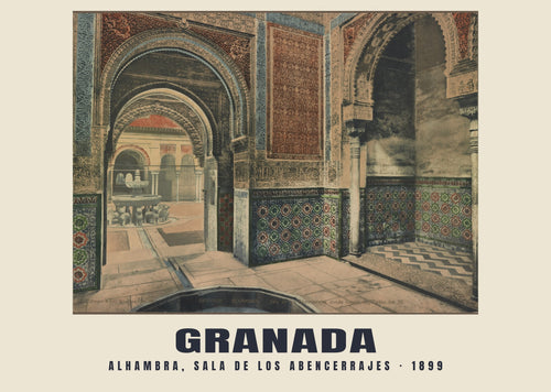 Alhambra, Sala de los Abencerrajes, Granada, 1899