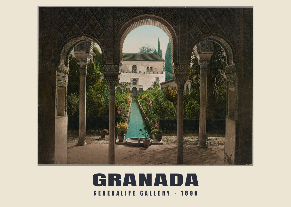 Galleria del Generalife, Granada, 1890