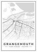 Street map poster of Grangemouth town centre, Falkirk