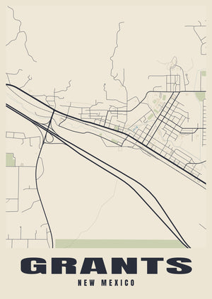 Grants Street Map Poster
