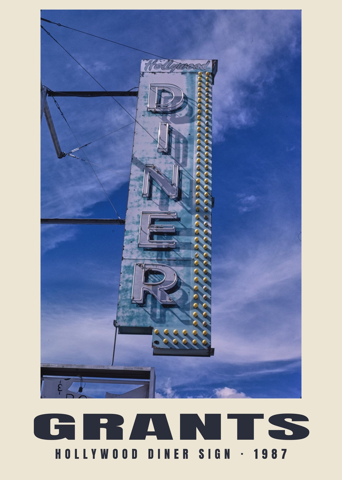 Hollywood Diner Sign, Grants, New Mexico, 1987