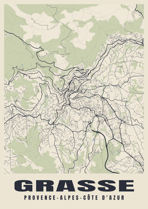 Grasse Street Map Poster