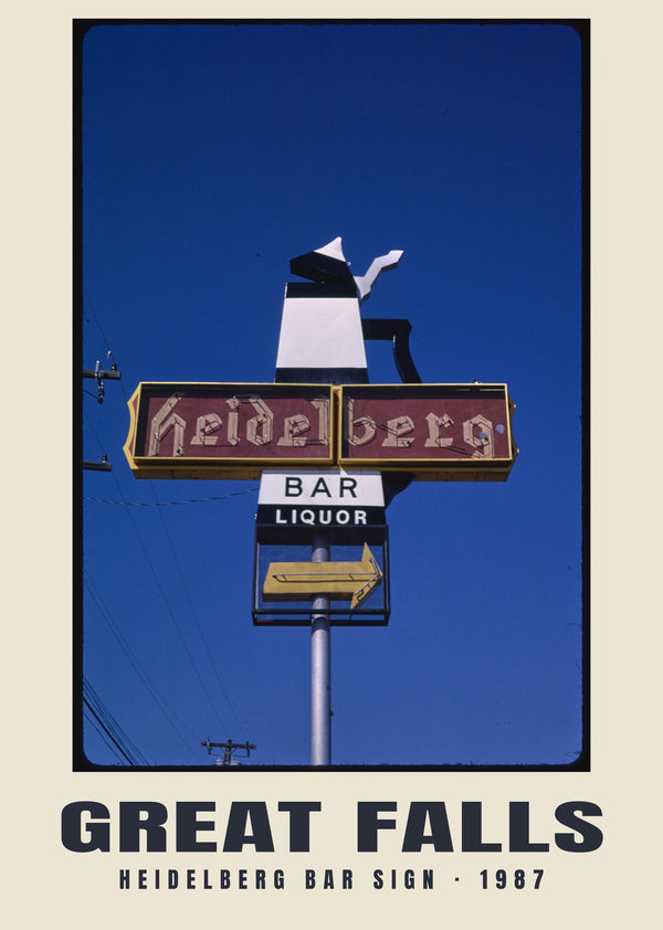 Szyld Heidelberg Bar, Great Falls, Montana — 1987