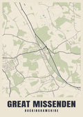 Street map poster of Great Missenden, Buckinghamshire