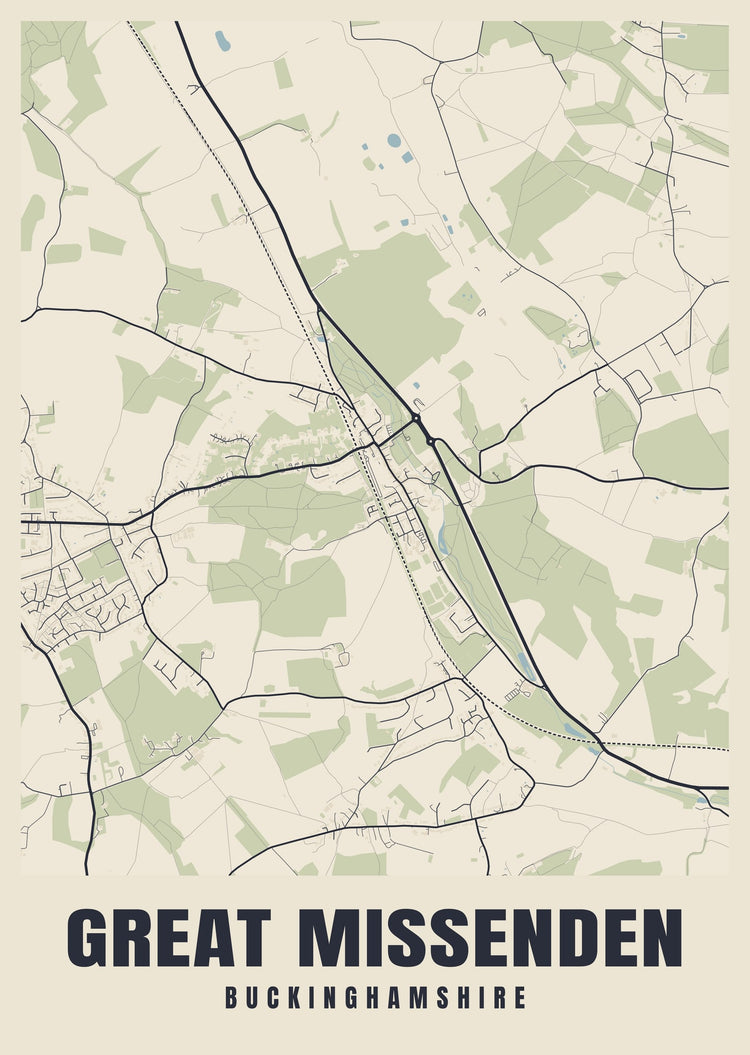 Great Missenden Street Map Poster