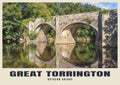 Rothern Bridge, Great Torrington poster, Oil Painting style