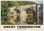 Rothern Bridge, Great Torrington poster, Oil Painting style