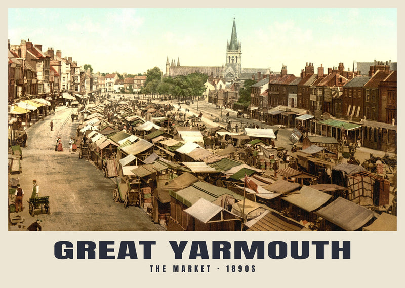 The Market, Great Yarmouth, c. 1890–1900 Heritage Print
